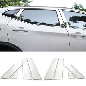 Nissan Qashqai J11 2014-2020 Thép Không Gỉ Cửa Sổ Ô Tô Trụ Cột Bao Phủ Dải Trang Trí Phụ Kiện Crom Tạo Kiểu