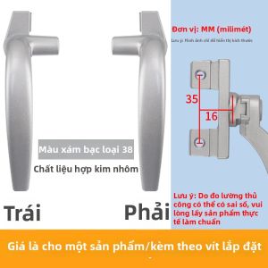 Tay Nắm Cửa Sổ Trượt Nhôm 38mm