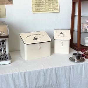 vincent life | Vintage Coffee Style Cream Large Capacity Storage Box
