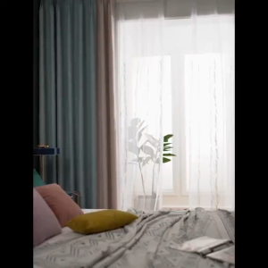 Abraca Dabra 99% Blackout Curtain Solid color linen curtains Customizable size Hook & Ring type Standard Width Study Room Bedroom Living Room