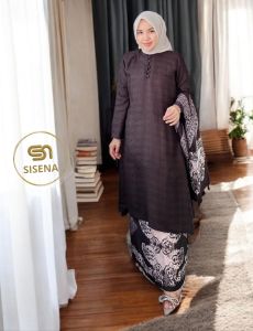 Setelan batik wanita Bundo Kanduang sutra viscose Set selendang