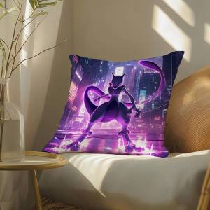 Bandai | Pokemon Trainer Collection Anime Plush Pillow Cover Soft Short Plush Cushion Cover For Sofa Bedroom Home Decor Gift