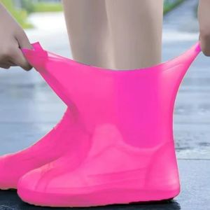 5 Pairs Silicone Waterproof Shoe Covers Reusable Non Slip Rain Boot Covers Overshoes Outdoor Rainy Day Walking Cycling Camping