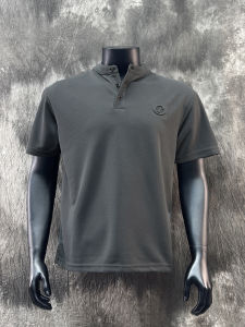 Summer 2025 New Heavyweight Henry Collar Polo Shirt Mens American Casual Loose Texture Breathable Short Sleeve T-Shirt Trendy