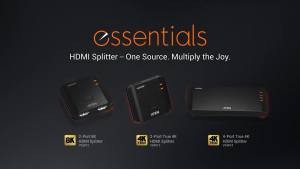 ATEN essentials series VS4814 4-Port True 4K HDMI Splitter + Free ATEN essentials T-shirt