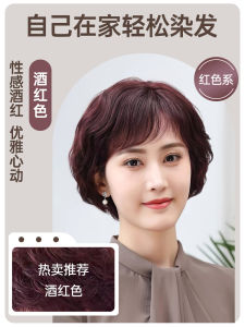 Natural Brown Hair Dyeing Comb Pure Lady Special Home Hair Coloring Gel Plant-Based Red Wine Color Hair Dyeing Tool Set