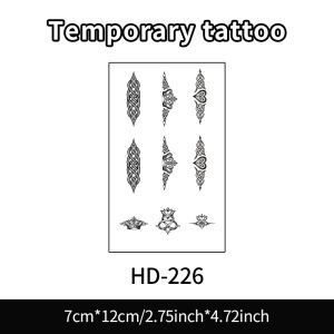 Knotwork Waterproof Temporary Tattoo Stickers Long-lasting Waterproof for One to Two Weeks For Man and Women For Arm Finger