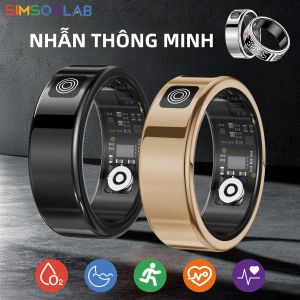 Nhẫn Thông Minh Chống Nước 5ATM Với Chức Năng Điều Khiển Bằng Cử Chỉ Xem Video Theo Dõi Nhịp Tim & Oxy Máu Giám Sát Giấc Ngủ Thời Lượng Pin Dài Dành Cho Nam Nữ Và Trẻ Em