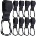 1~10Pcs Reusable Nylon Straps with Aluminum Alloy Carabiner Hook Adjustable Cable Ties Nylon Loop Wrap Buckles Clip. 