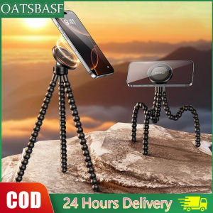 OATSBASF Multifunctional Metal Octopus Magnetic Phone Holder Outdoor Traveling Selfie Stick with Tripod