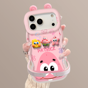 Invisible Full Cover Silicone Case for Apple 17Promax New iPhone 16 Plushie 5Plus Transparent 14/13 Dual Stand One Piece Soft Silicone 12 Creative 11