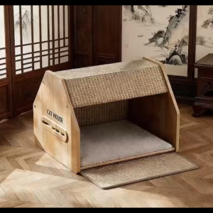 LDECO Cat House & Cat Bed with Scratcher Pads | Sturdy Indoor Hideout for Kittens & Adult Cats