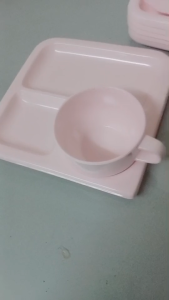 ซุปเปอร์แวร์ ชุดอาหารว่างสีพื้นโอลด์โรส 6 ที่ 12ชิ้น ราคา 465.-บาท