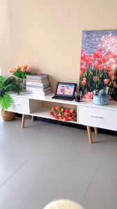 HTF Small Stool with Wheels Baby Mini Round Chair Stool With Sofa Cushion Foot Pulley Moving Stool