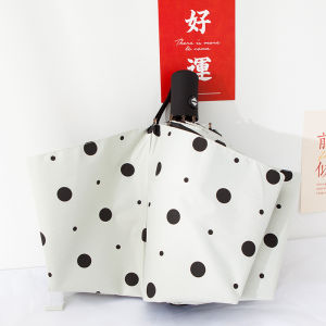 Mũi Tròn Họa Tiết Chấm Bi Tay Cầm Chống Nắng Chống Mưa Gấp Ba Lần Chống Tia UV Chống Nắng Cho Nam Và Nữ