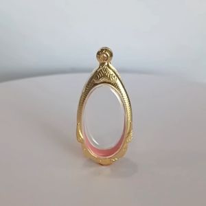 ช้างกระบี่กรอบพระเบอร์2096 กรอบพระเหรียญเม็ดขนุน กรอบทองไมครอน กรอบพระสำเร็จ ขนาดพระ 1.8x3.9 ซม