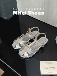 MIFEI | French Style Braided Open Toe Sandals Sheepskin