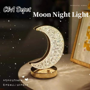 INS LED Night Light Moon Light table lamp Fairy Light Star Lightroom light night led light strip Dimmable Romantic Bed Light Half Bend LampCharging Touch Design Bedroom Decorations Ramadan Decorations Home Decor