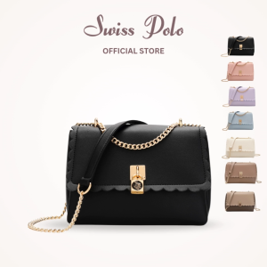 SWISS POLO Ladies PVC Leather Chain Sling Shoulder Handbag - Multi Colour HFN 2601