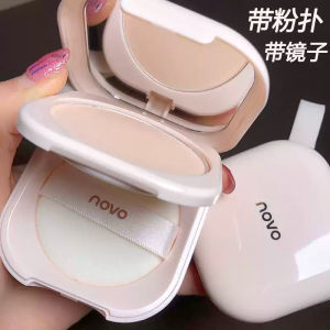 NoVo Long-Lasting Oil-Control Powder Compact for Makeup Setting And Touch-Up Ideal for Dry Skin Students Traditional Chinese Goods