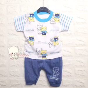 JOVA BAJU BAYI LAKI-LAKI SETELAN ANAK COWO LUCU STELAN COWOK 6 12 BULAN KEREN TRENDY KEKINIAN BEAR