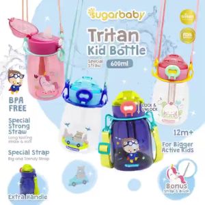 SGR24 SUGAR BABY BOTOL MINUM SEDOTAN TRITAN KID BOTTLE SPECIAL STRAW 600ML