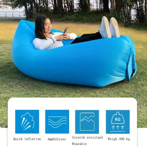 Inflatable Lounger Beach Chair Accessories Air Sofa Hammock for Outdoor Camping Backyard Lakeside with Compression Sack