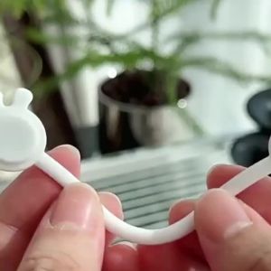 2cps Magnetic Cable Ties Reusable Cable Organizers Earbuds Cords USB Wire Management Keeper Wrap Ties Straps Fridge Magnets Home