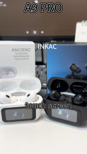 A9 Pro TWS Wireless Earbuds with ANC + ENC Noise Cancellation | Touch Screen LCD Display | 50H Playtime | Bluetooth 5.4 | Deep Bass & IPX5 Waterproof | Perfect for TikTok/Music/Gaming