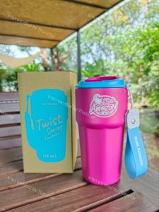 New✨แก้วทัมเบลอร์ Cafe Amazon "Twist Stainless Tumbler" แก้วสแตนเลสเก็บความเย็น ขนาด 16 ออนซ์
