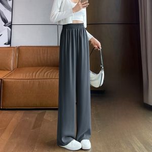 JIANGLU | High Waist Wide Leg Suit Pants Womens Slim Fit Casual Trousers Spring Autumn New Loose Straight Cut Pants Draping Effect