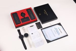 HarmonyOS HT30 Smart Watch Business Style Health Monitoring Bluetooth Call Step Counting Blood Oxygen Detection Silicone Strap