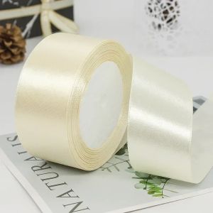 25Yards 4CM Wedding Ribbons Colored Satin Ribbons DIY Handmade Floral Bouquet Party Home Decorative White Red Green Blue Ribbons