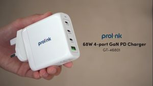 Củ sạc nhanh 4 cổng 68W Prolink GT46801 (PD 3.0 & QC4+) công nghệ GAN phù hợp Laptop Macbook máy tính bảng điện thoại...