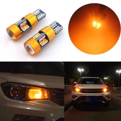 [SUITU]New 1pair Amber Car Position Parking Lights T10 168 194 2825 W5W 19SMD LED Bulbs