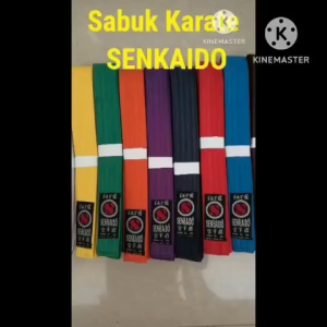 Sabuk Karate Gi Do Tegi Kumite Forki Pemula Basic Anak Remaja Dewasa Training Latihan Standard Standart Warna Putih Kuning Hijau Orange Oren Oranye Biru Tua Muda Ungu Merah Coklat Polos Karate Senkaido Original Murah