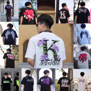 เสื้อยืดคอกลมแขนสั้นผ้าฝ้ายแท้สไตล์อเมริกันสำหรับผู้ชาย KZDALL Original Design แฟชั่นฤดูร้อน เสื้อยืดที่สวมใส่ได้หลากหลาย