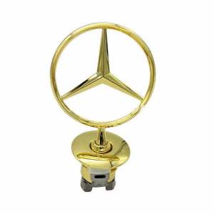 Biểu Tượng Logo nắp capo phía trước đầu xe Mercedes - Chất liệu: Hợp kim mạ crom