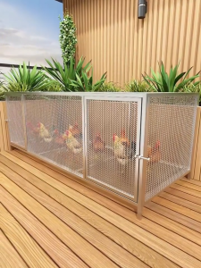 PaPaPet Heavy Duty Chicken Coop for Home Large Cage with Automatic Egg Collection Saves Time & Durable