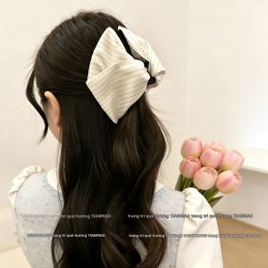 Kẹp Tóc Đuôi Bé Polka Dot Lớn 2026 Mới