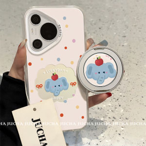 Colorful Dot Elephant Silicone Case for Huawei Pura70 pro Ten Womens Fashionable Protective Cover Anti-fall Ultra Durable