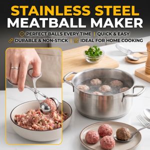 Stainless Steel Meatball Maker Clip Scissor‑Style Meat Ball Mold for Fish Ball Shrimp Paste Rice Ball DIY Kitchen Gadget
