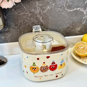 ชุดเก็บเครื่องปรุงรสแบบหลายช่อง ชุดเก็บเครื่องปรุงรสในครัวแบบมีช่องหลายช่อง กล่องเก็บเครื่องปรุงรสสำหรับใช้ในครัว