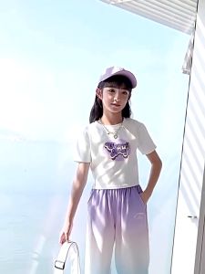 Kids Crop Top for Girls Teens Kids Clothes Kids T-shirt Basic Croptops Girl Kids Cotton Clothes with Short Sleeves for Teens Girls 7-15 yrs