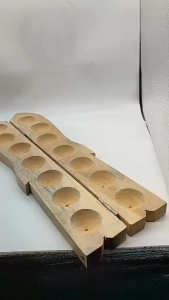 Traditional Game- Pallanguzhi Wooden Board | Handcrafted Fish Model Pallanguzhi Board ( Height - 43 cm  Width - 15 cm  Weight - 1kg)