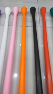 ไม้กวนน้ำยาง ไม้กวนน้ำกรด ด้ามพลาสติก (คละสี) แพ็ค 10 อัน