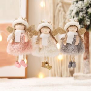 Christmas Gift Angel Girl Ornament - Delicate Hanging Pendant for Christmas Tree Decorations Fairy Hanging Plush Doll for Xmas Tree Decor Wreaths Windows and Gift Packages