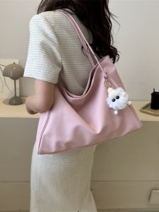 Advanced Texture Large Capacity Tote Bag Female 2023 New Arrival Tide Easiest for Match School Bag for College Students Satchel Commuter Bag