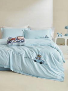 Luolai Kids | Children High-Quality 60-Thread Count Cotton Sateen Bed Sheet Set