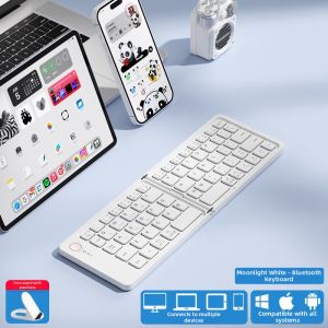 GOIIOG | Wireless Bluetooth Foldable Keyboard and Mouse Set Portable Silent for iPad Laptop and Tablet